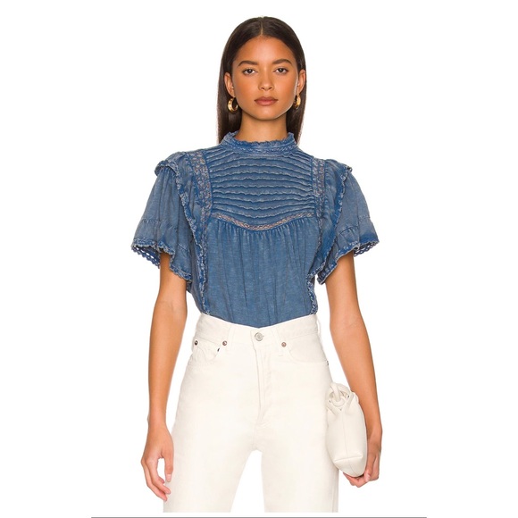 Free People Le Femme Tee Ruffle Babydoll - Picture 14 of 14